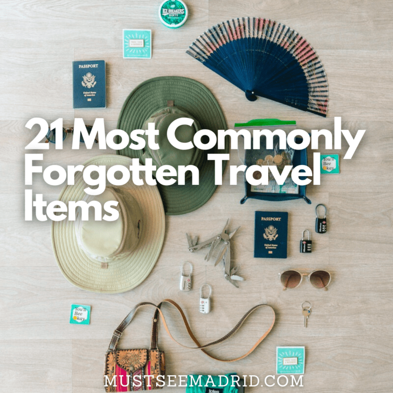 most commonly forgotten travel items